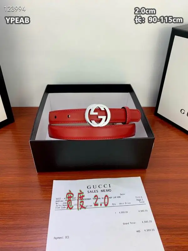 Gucci belt 20mmX90-115cm 8L24